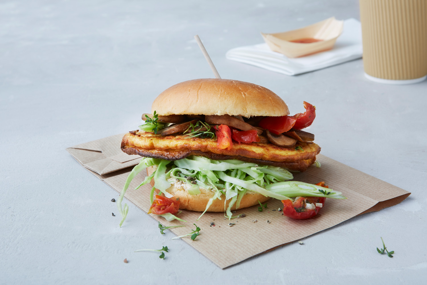 50 Omeletts mit Schinken und Käse 